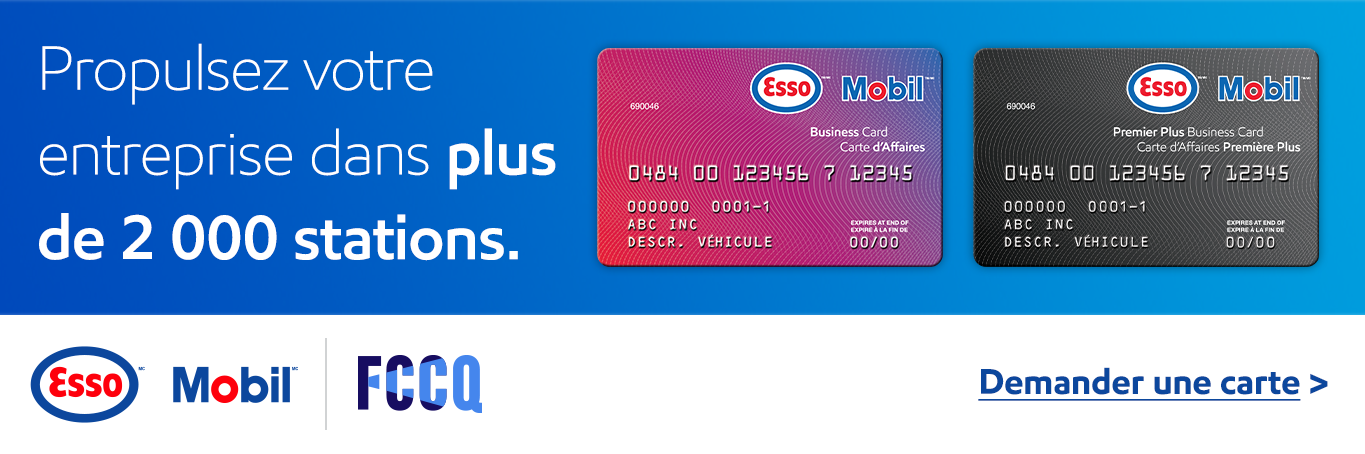 Esso et Mobil — Économisez 3,5 cents par litre avec le programme de cartes de flotte commerciale